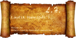 Laufik Hannibál névjegykártya